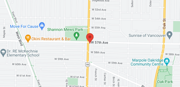 map of 1496 W 57TH AVENUE
